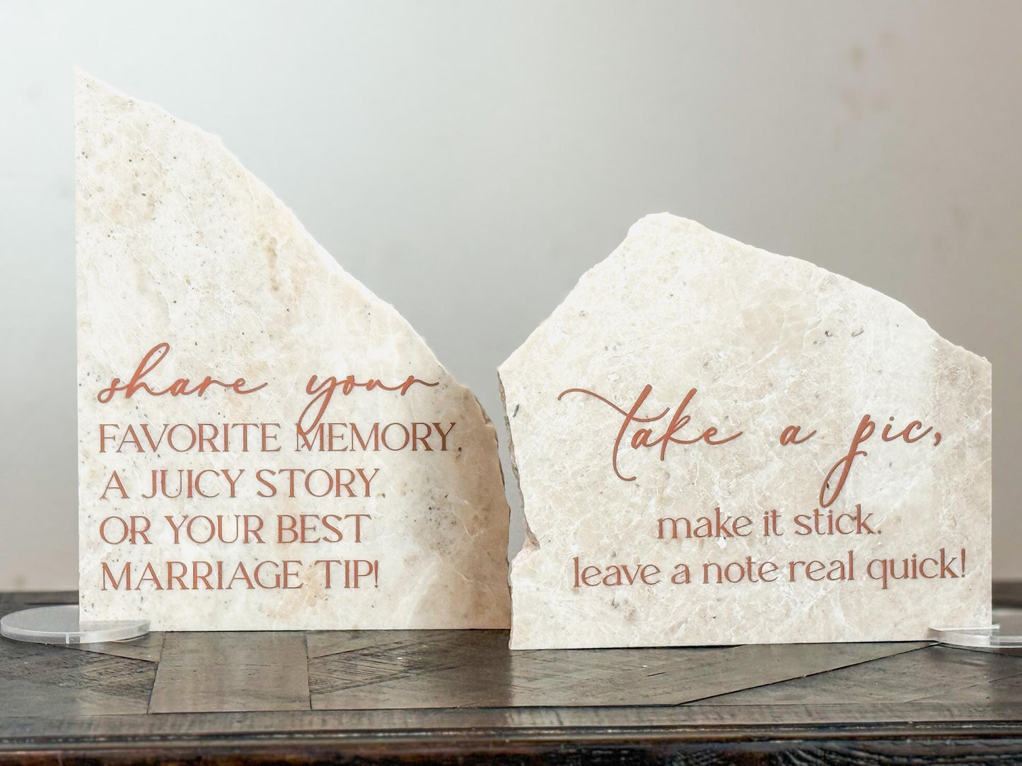 Marble Stone Bar Sign | Wedding Unique Signage | Menu sign | Drink Sign | Bar Sign | Signature Drinks