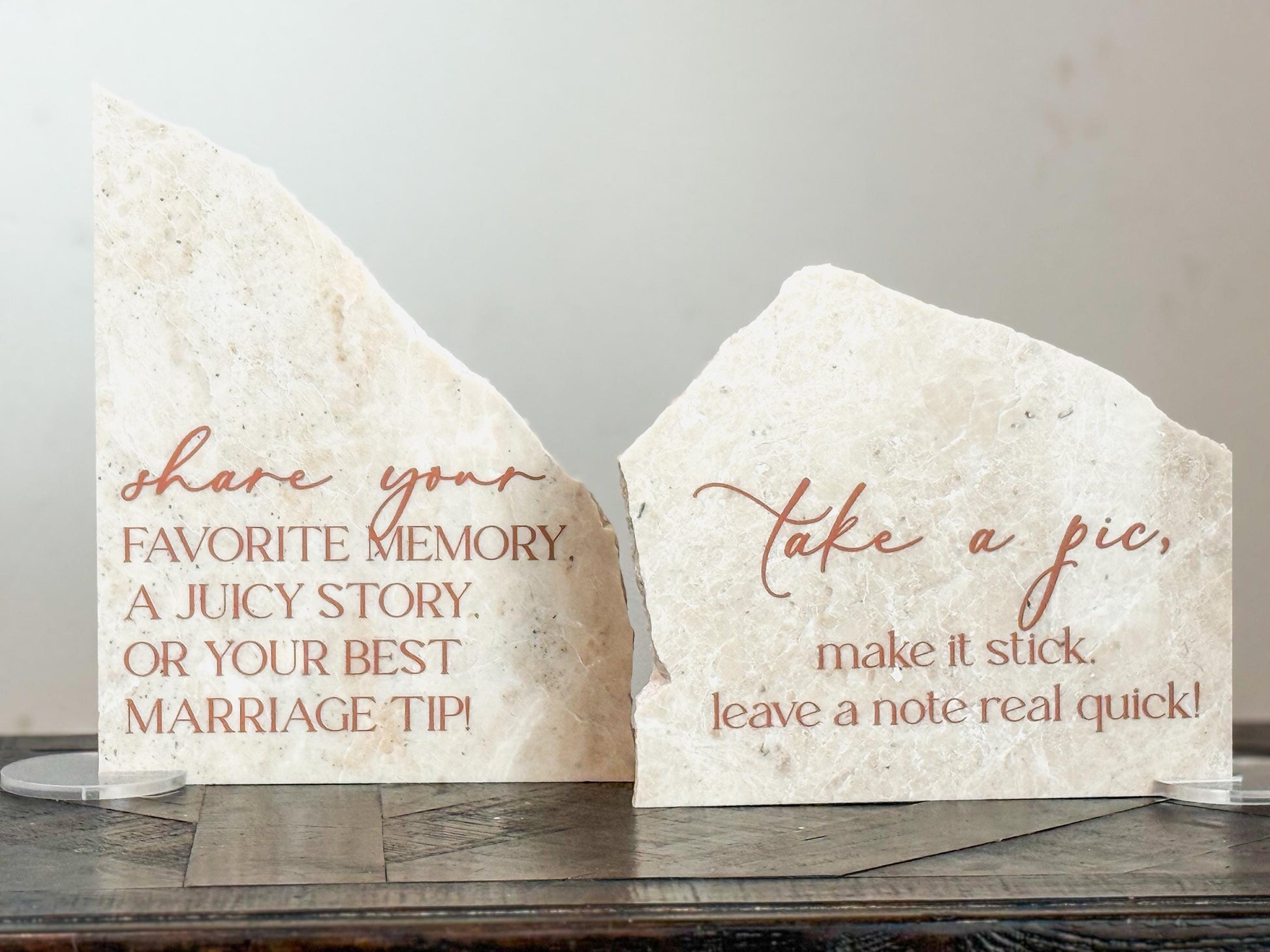 Marble Stone Bar Sign | Wedding Unique Signage | Menu sign | Drink Sign | Bar Sign | Signature Drinks