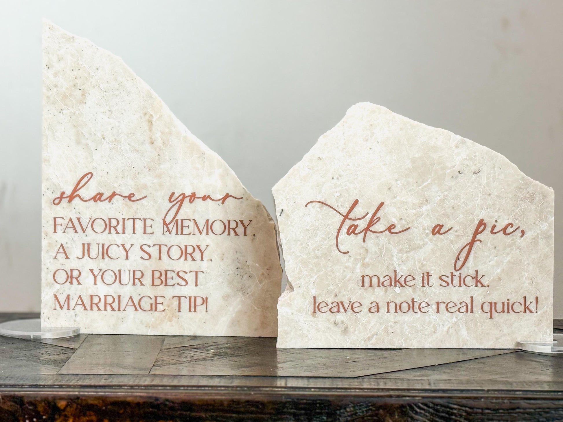 Marble Stone Bar Sign | Wedding Unique Signage | Menu sign | Drink Sign | Bar Sign | Signature Drinks