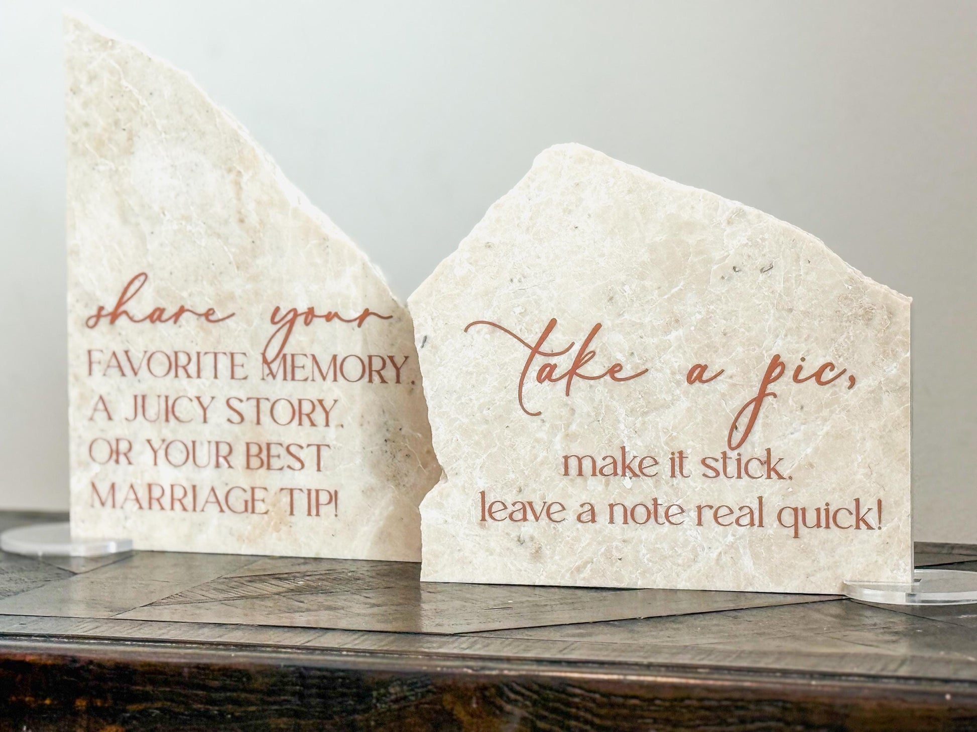 Marble Stone Bar Sign | Wedding Unique Signage | Menu sign | Drink Sign | Bar Sign | Signature Drinks