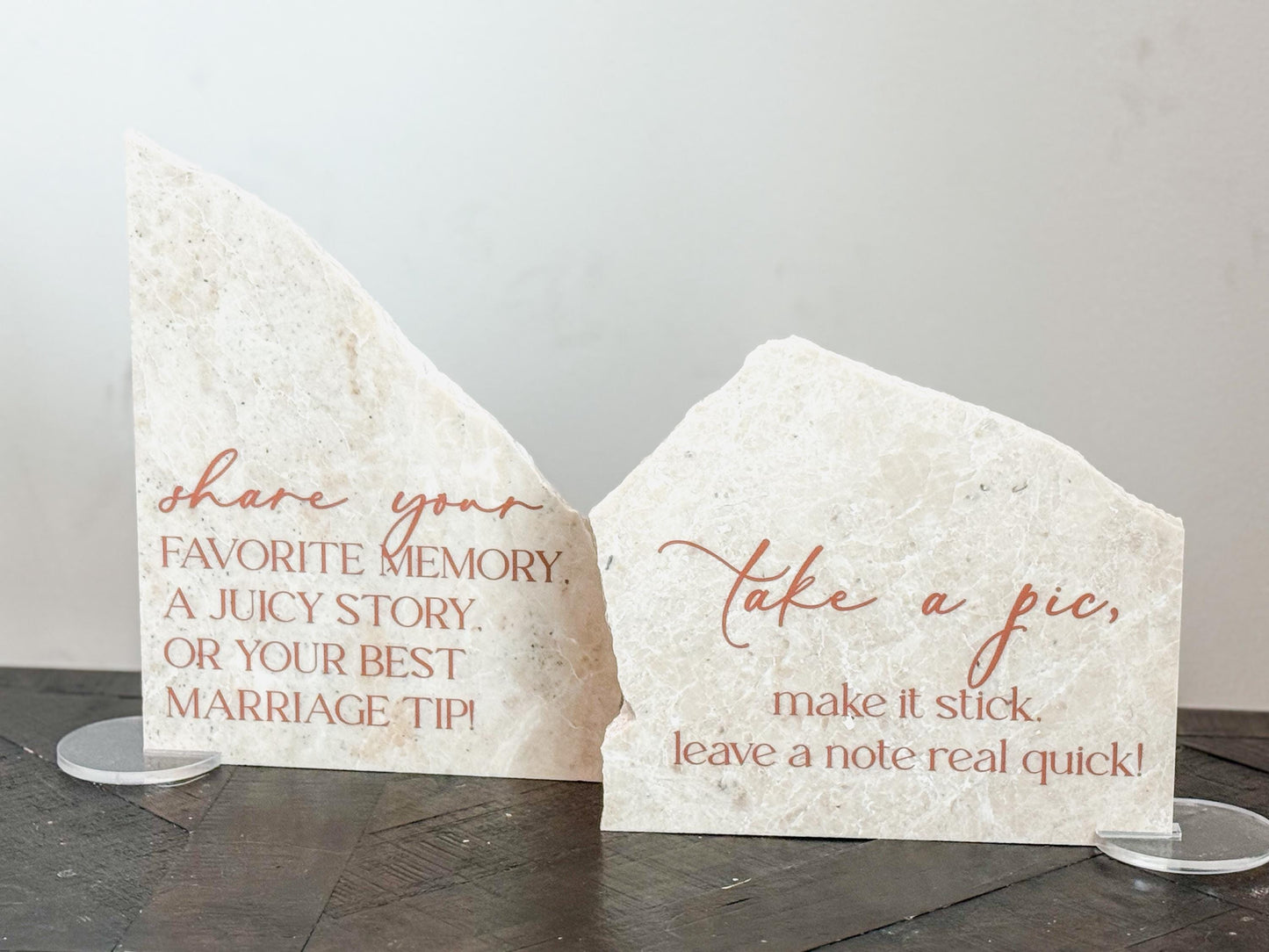 Marble Stone Bar Sign | Wedding Unique Signage | Menu sign | Drink Sign | Bar Sign | Signature Drinks