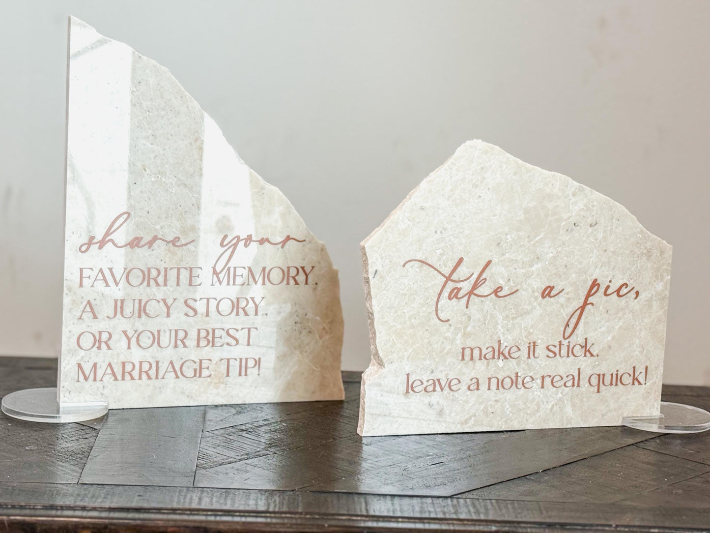 Marble Stone Bar Sign | Wedding Unique Signage | Menu sign | Drink Sign | Bar Sign | Signature Drinks