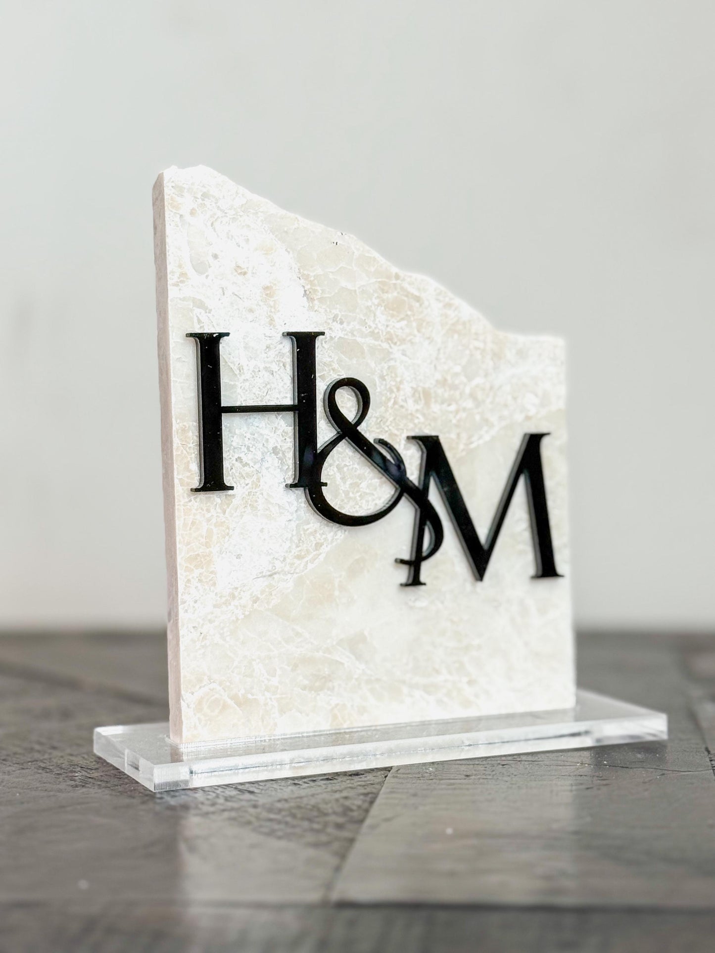 Initial Marble Stone Table Numbers | Wedding Unique Signage | Custom Layered Decor | Table Numbers | Tablescape Decor | Travertine Looking