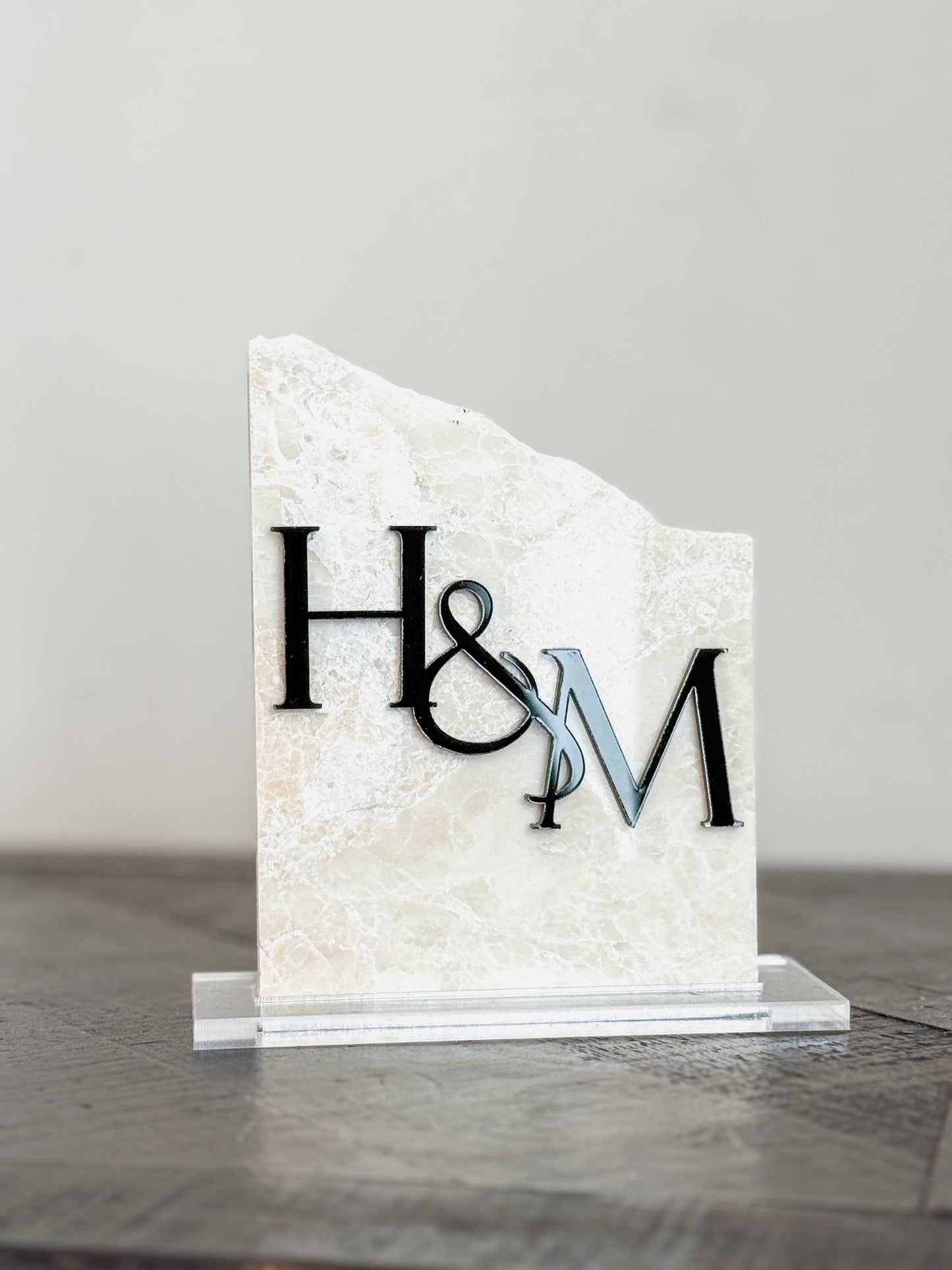 Initial Marble Stone Table Numbers | Wedding Unique Signage | Custom Layered Decor | Table Numbers | Tablescape Decor | Travertine Looking