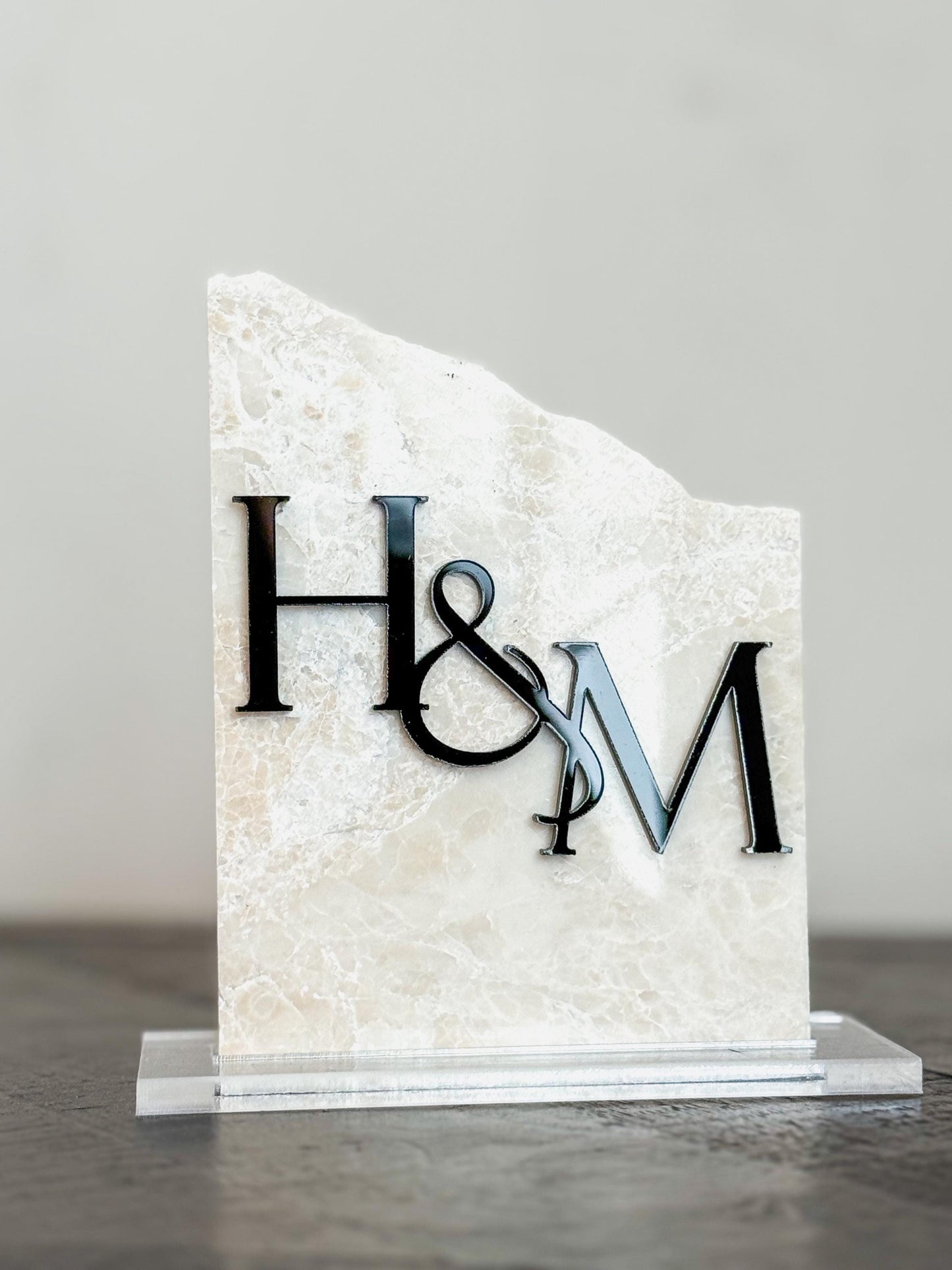 Initial Marble Stone Table Numbers | Wedding Unique Signage | Custom Layered Decor | Table Numbers | Tablescape Decor | Travertine Looking