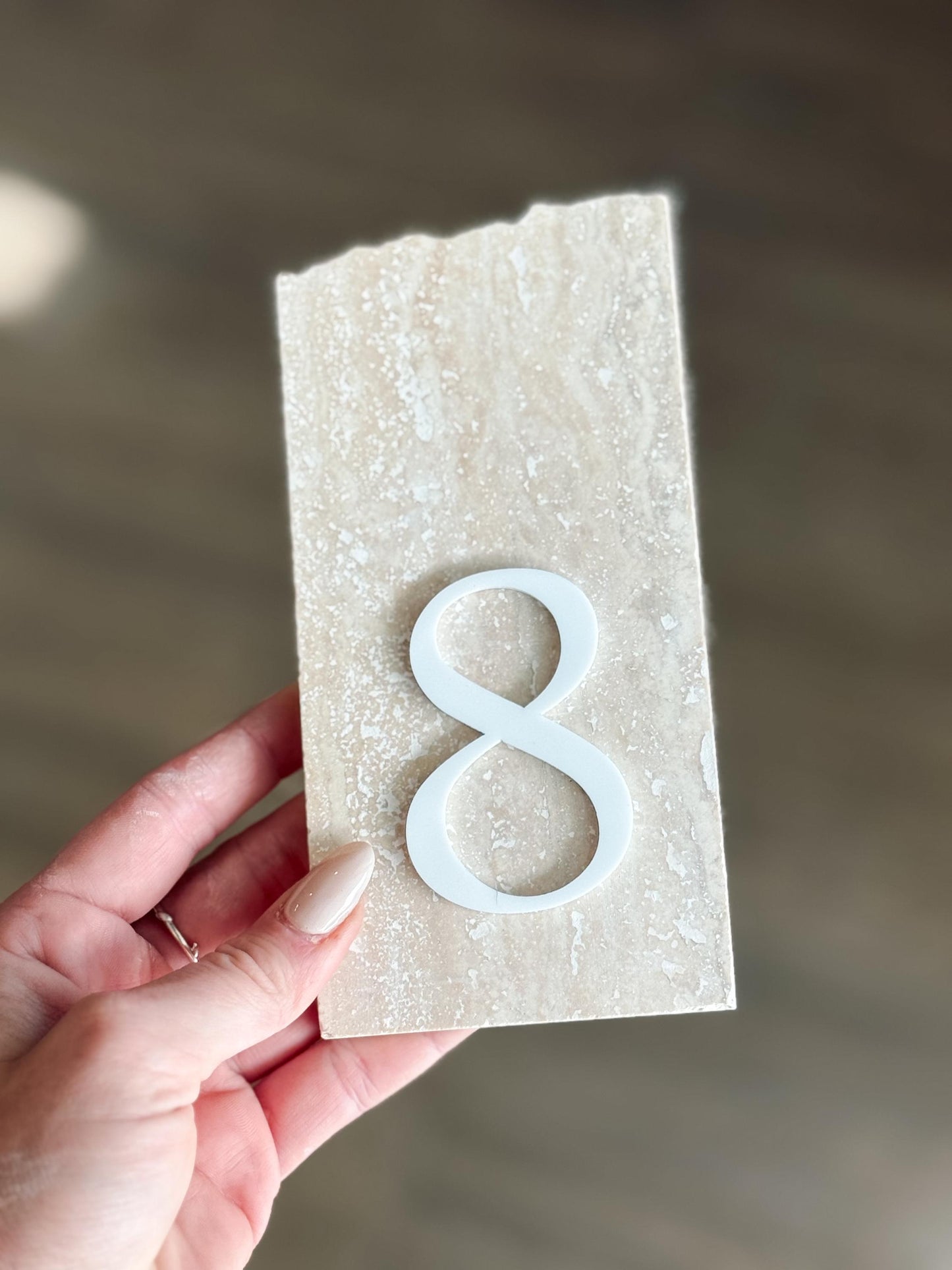 3D Travertine Stone Table Numbers | Wedding Unique Signage | Custom Layered Decor | Table Numbers | Tablescape Decor | Natural Marble