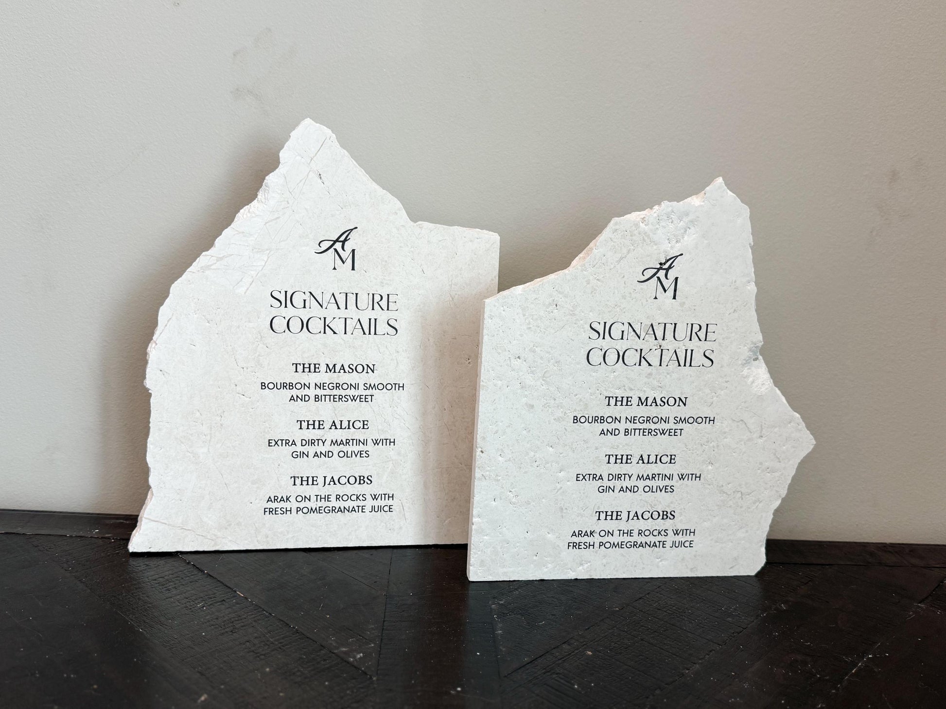 Marble Stone Bar Sign