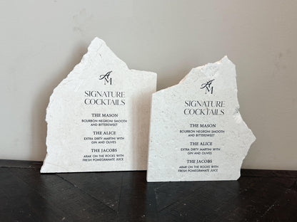 Marble Stone Bar Sign