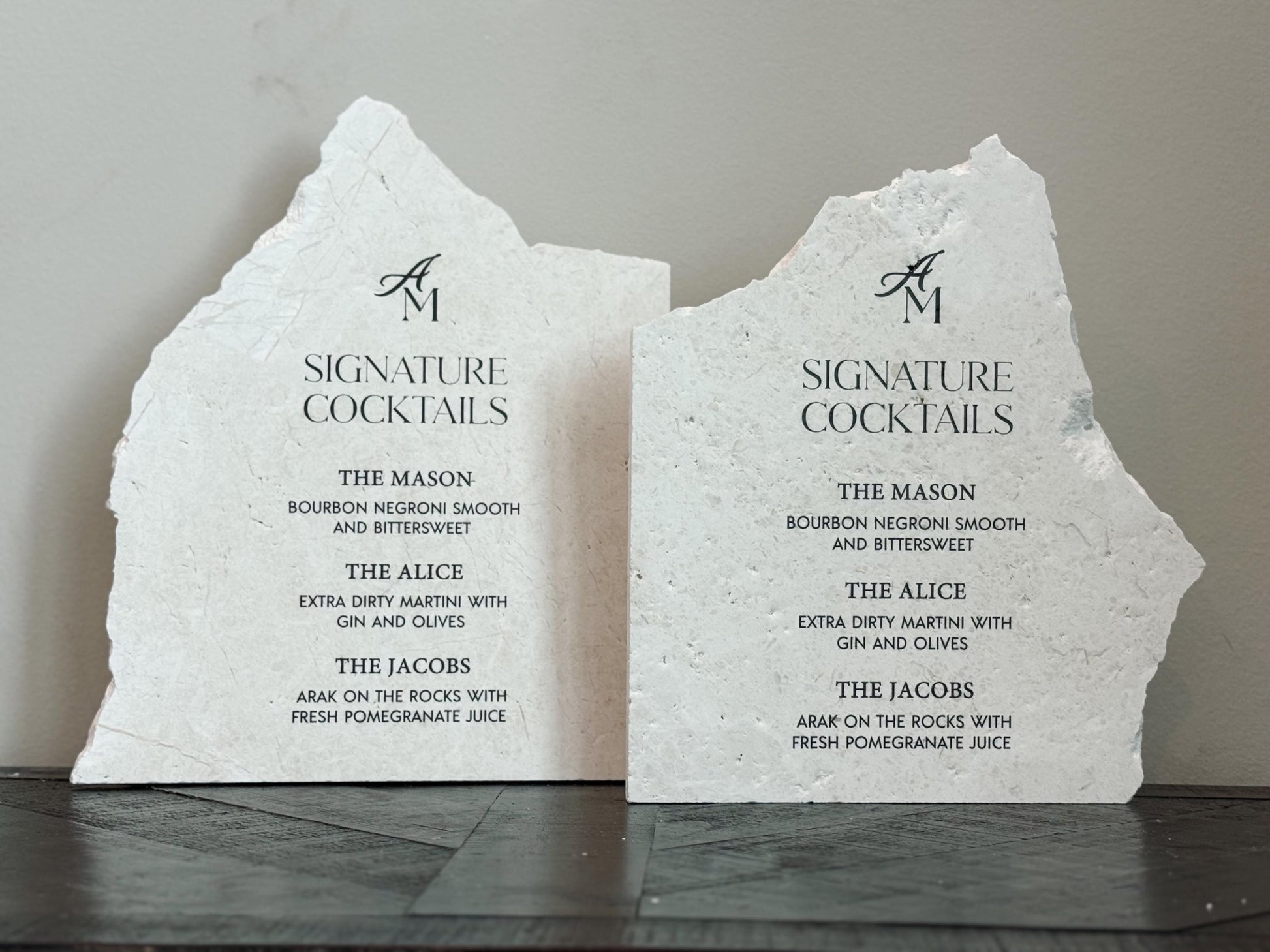 Marble Stone Bar Sign