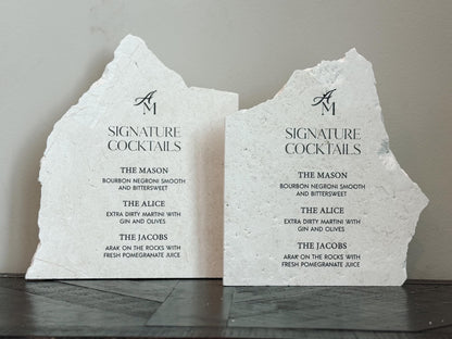 Marble Stone Bar Sign