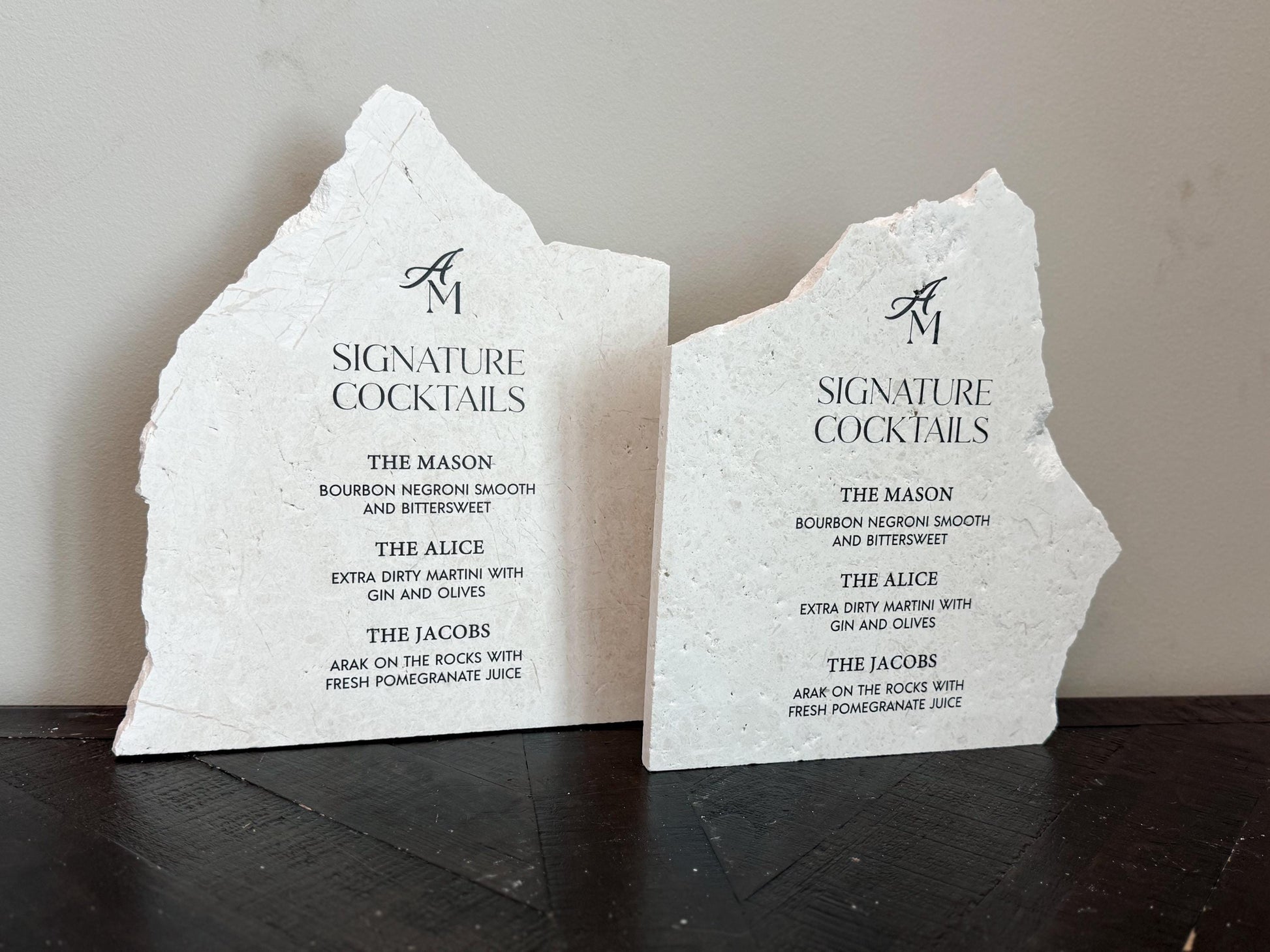 Marble Stone Bar Sign