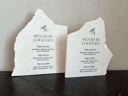 Marble Stone Bar Sign