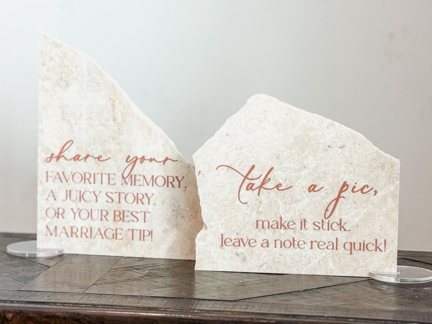 Marble Stone Bar Sign | Wedding Unique Signage | Menu sign | Drink Sign | Bar Sign | Signature Drinks