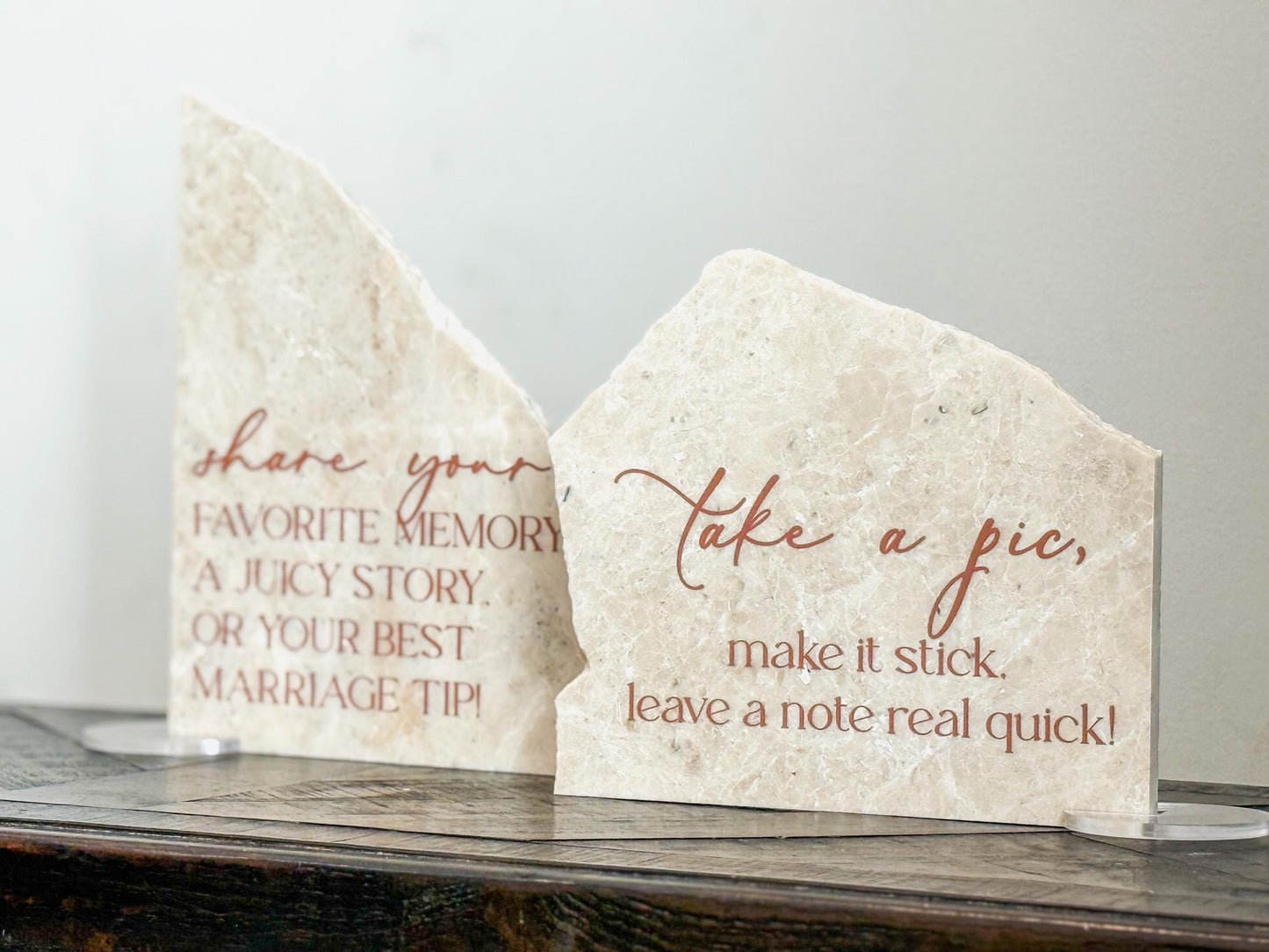 Marble Stone Bar Sign | Wedding Unique Signage | Menu sign | Drink Sign | Bar Sign | Signature Drinks