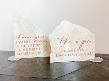 Marble Stone Bar Sign | Wedding Unique Signage | Menu sign | Drink Sign | Bar Sign | Signature Drinks