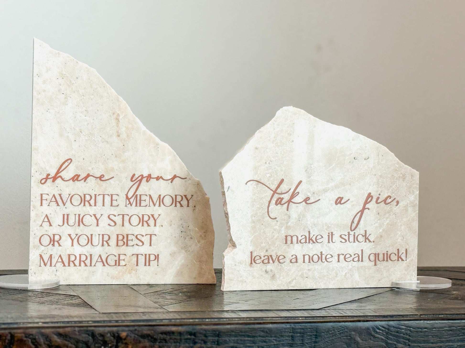 Marble Stone Bar Sign | Wedding Unique Signage | Menu sign | Drink Sign | Bar Sign | Signature Drinks