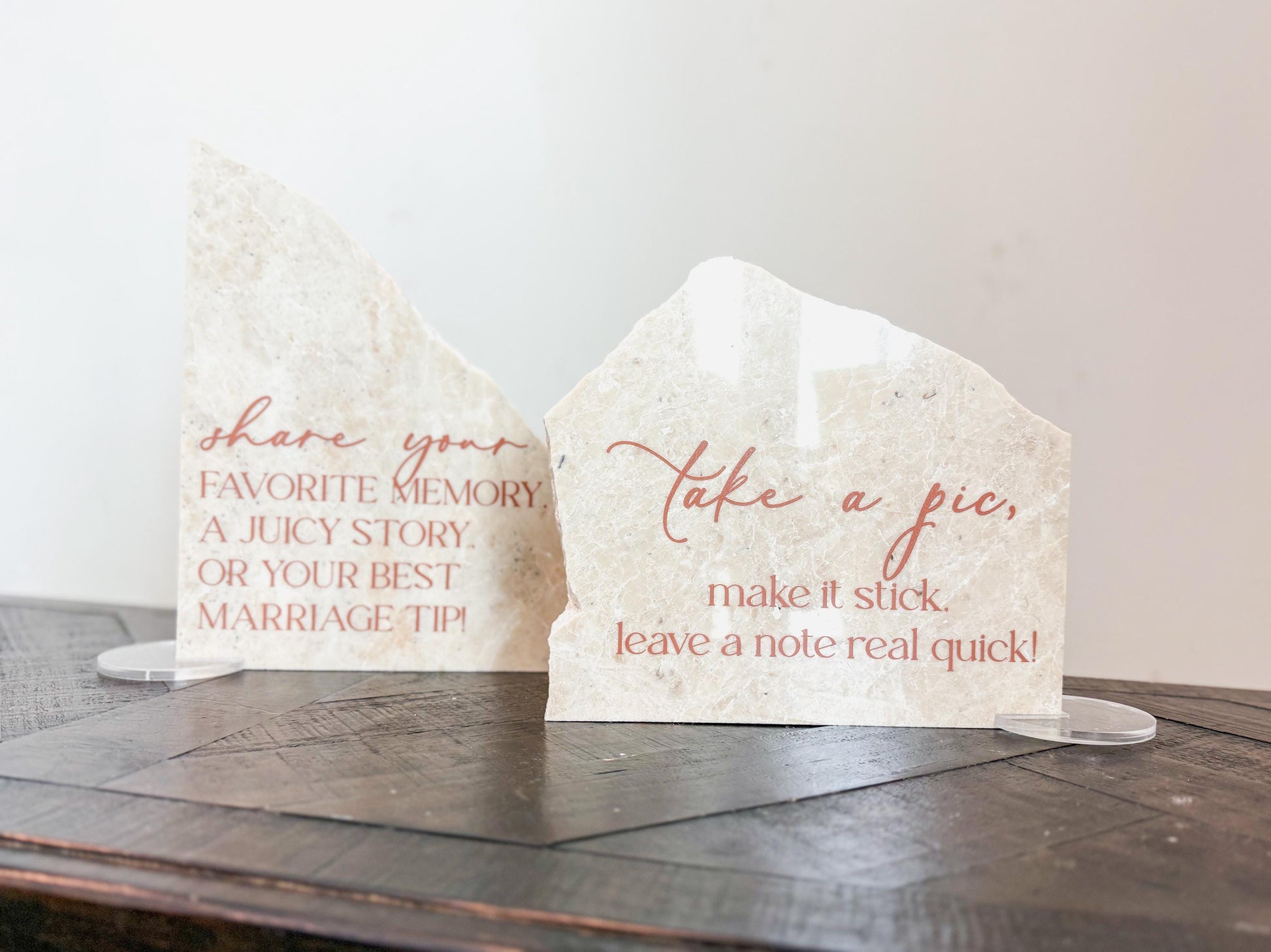 Marble Stone Bar Sign | Wedding Unique Signage | Menu sign | Drink Sign | Bar Sign | Signature Drinks