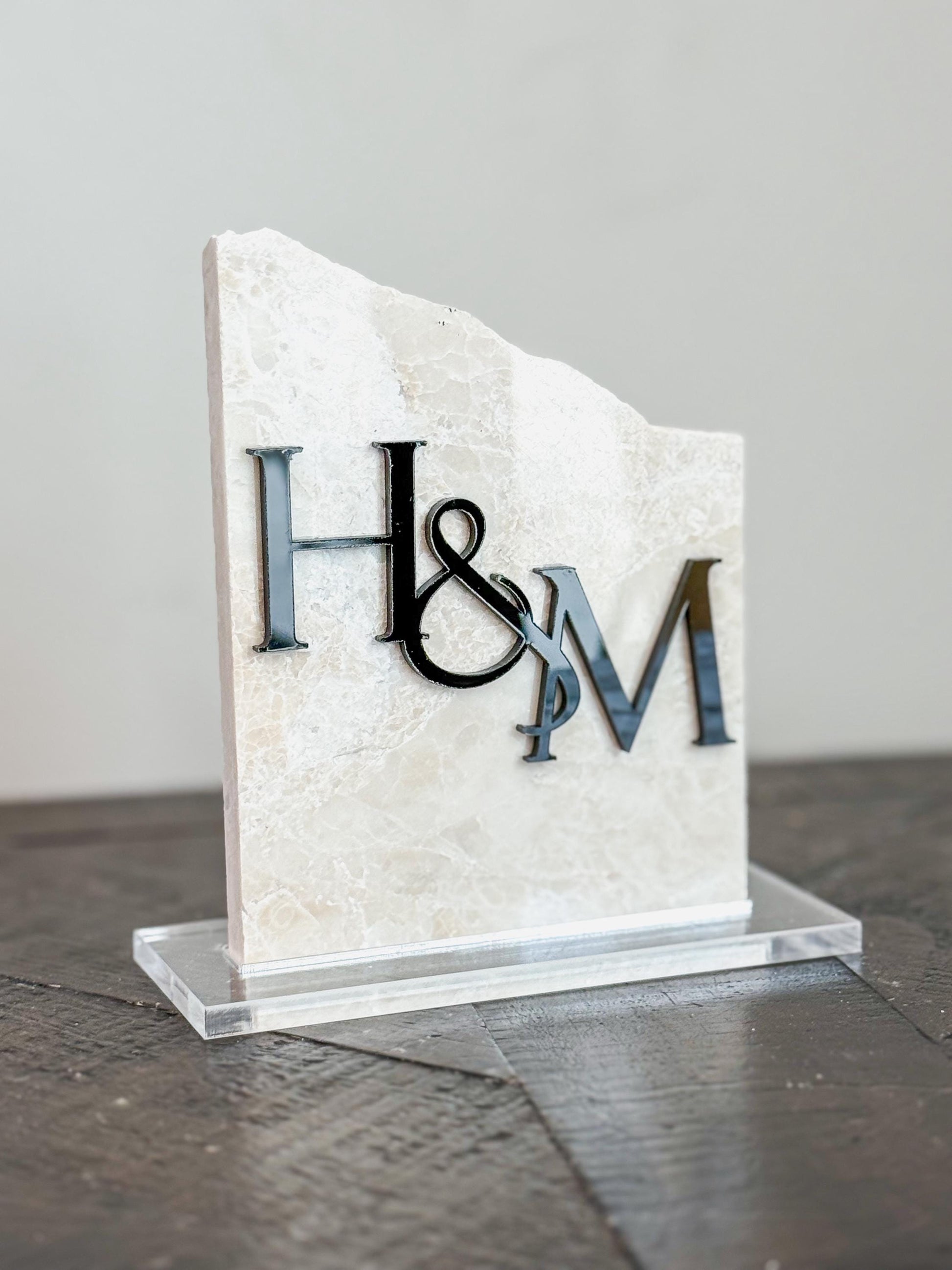Initial Marble Stone Table Numbers | Wedding Unique Signage | Custom Layered Decor | Table Numbers | Tablescape Decor | Travertine Looking