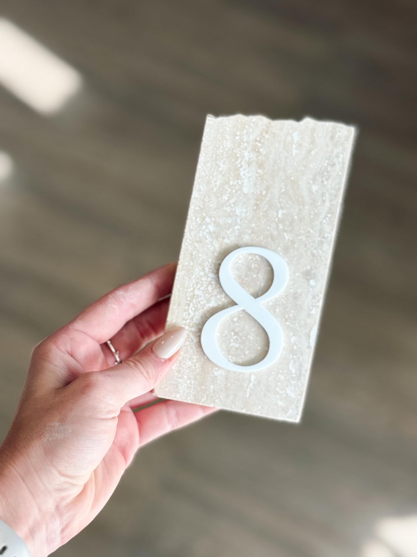 3D Travertine Stone Table Numbers | Wedding Unique Signage | Custom Layered Decor | Table Numbers | Tablescape Decor | Natural Marble