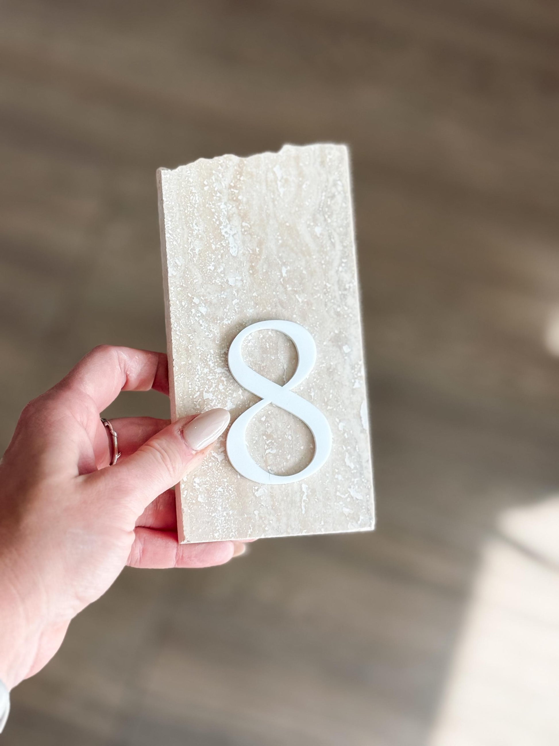 3D Travertine Stone Table Numbers | Wedding Unique Signage | Custom Layered Decor | Table Numbers | Tablescape Decor | Natural Marble