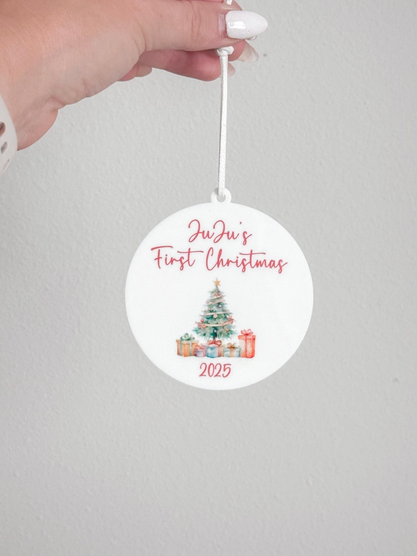 Baby's First Christmas Ornament Gift | Baby’s 1st Ornament | Customizable Acrylic Keepsake