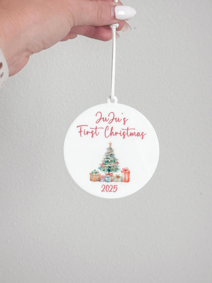 Baby's First Christmas Ornament Gift | Baby’s 1st Ornament | Customizable Acrylic Keepsake