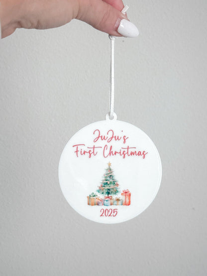 Baby's First Christmas Ornament Gift | Baby’s 1st Ornament | Customizable Acrylic Keepsake