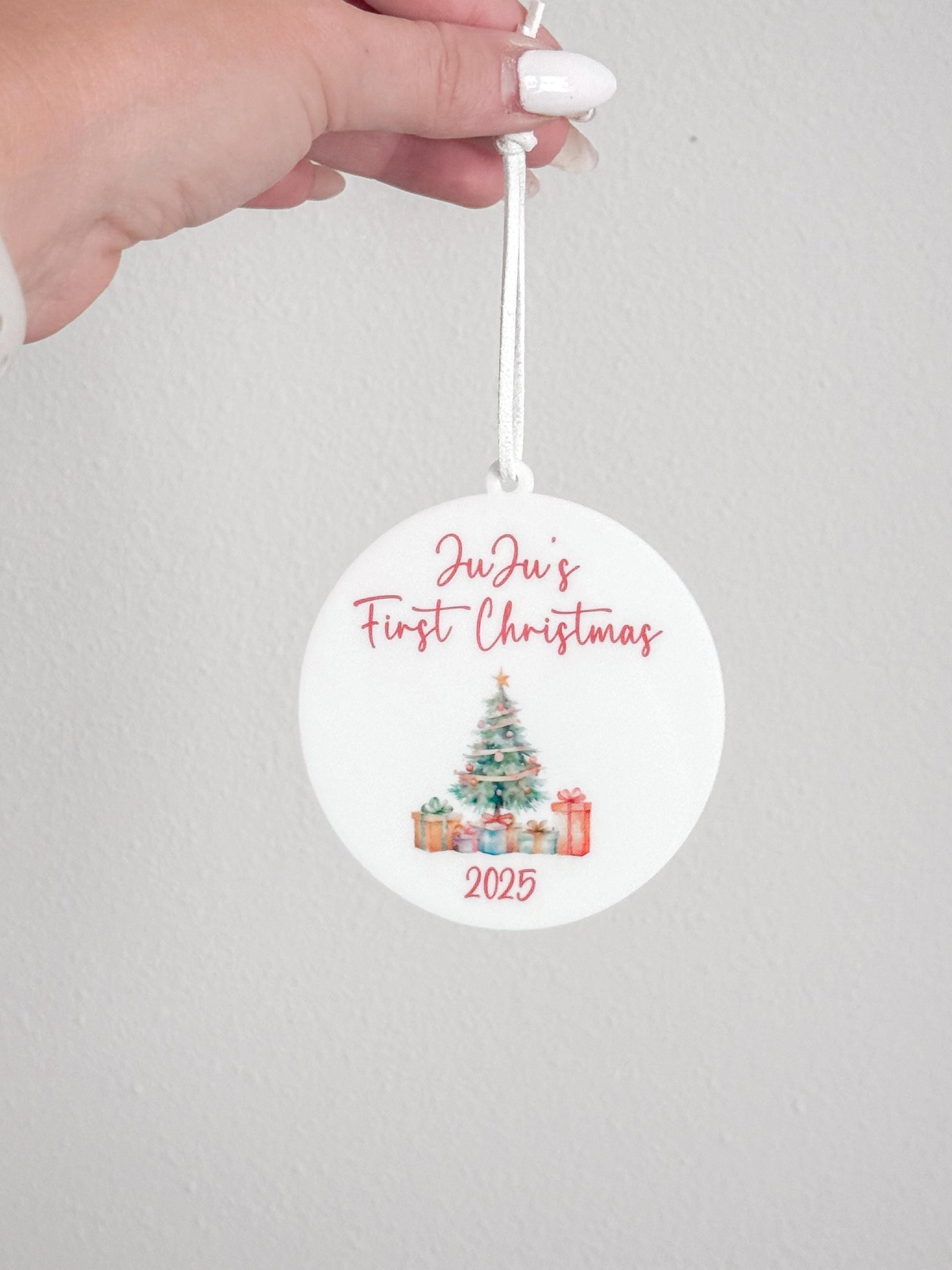 Baby's First Christmas Ornament Gift | Baby’s 1st Ornament | Customizable Acrylic Keepsake
