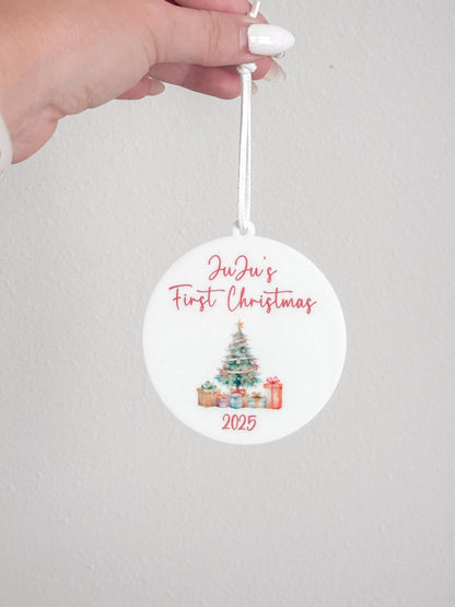 Baby's First Christmas Ornament Gift | Baby’s 1st Ornament | Customizable Acrylic Keepsake