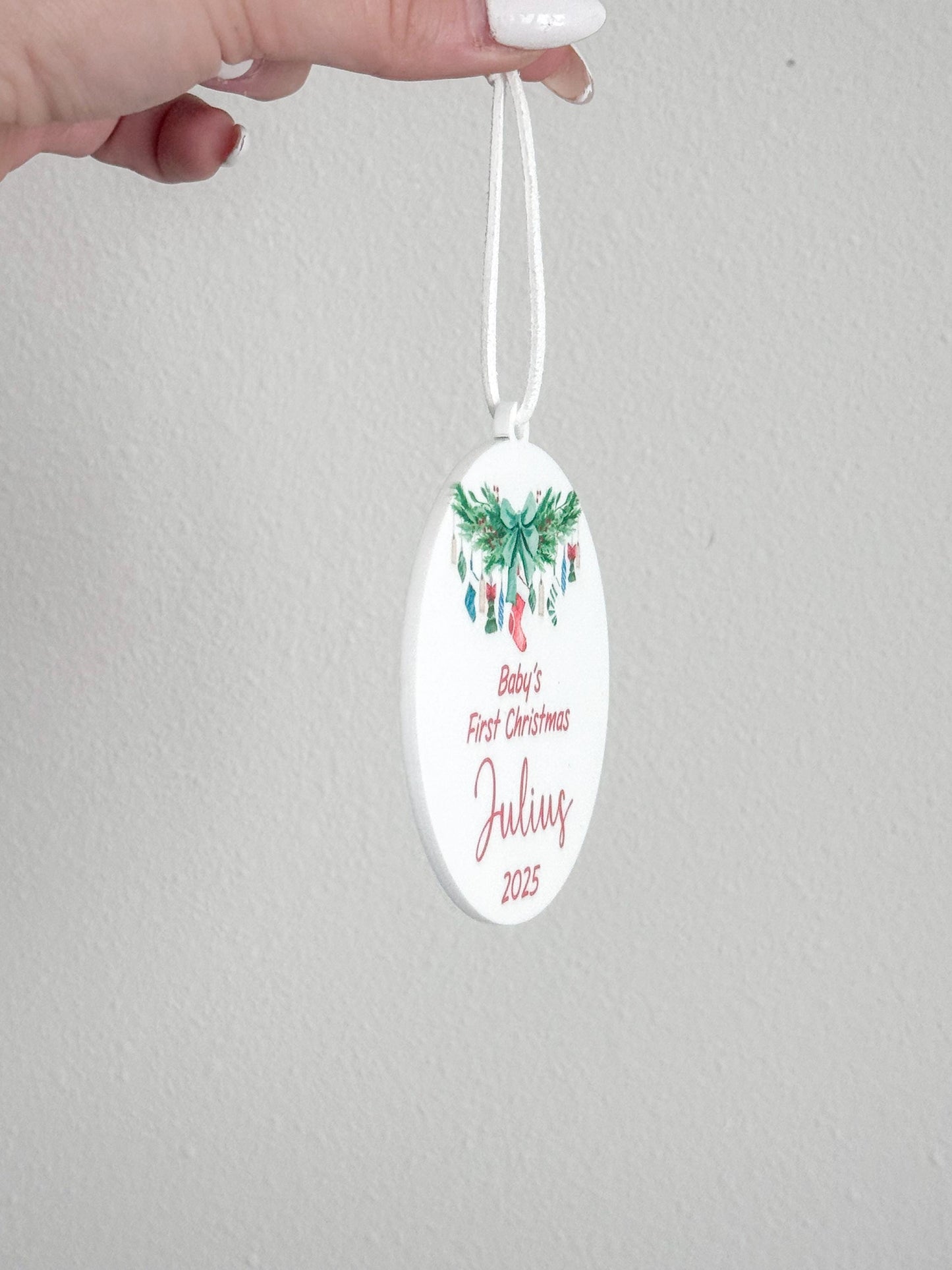 Baby's First Christmas Ornament Gift | Baby’s 1st Ornament | Customizable Acrylic Keepsake