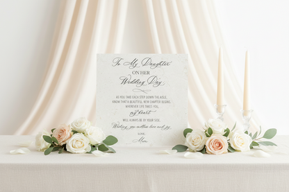 To My Daughter on Her Wedding Day Marble Sign
