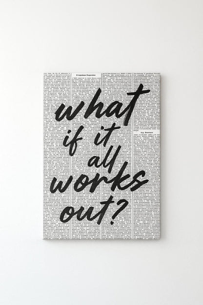 Luxury Acrylic Wall Art “What If It All Works Out?” – 35x24” Modern Quote Sign | Premium Acrylic Home Decor by Luxe Lines