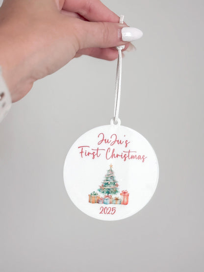 Baby's First Christmas Ornament Gift | Baby’s 1st Ornament | Customizable Acrylic Keepsake