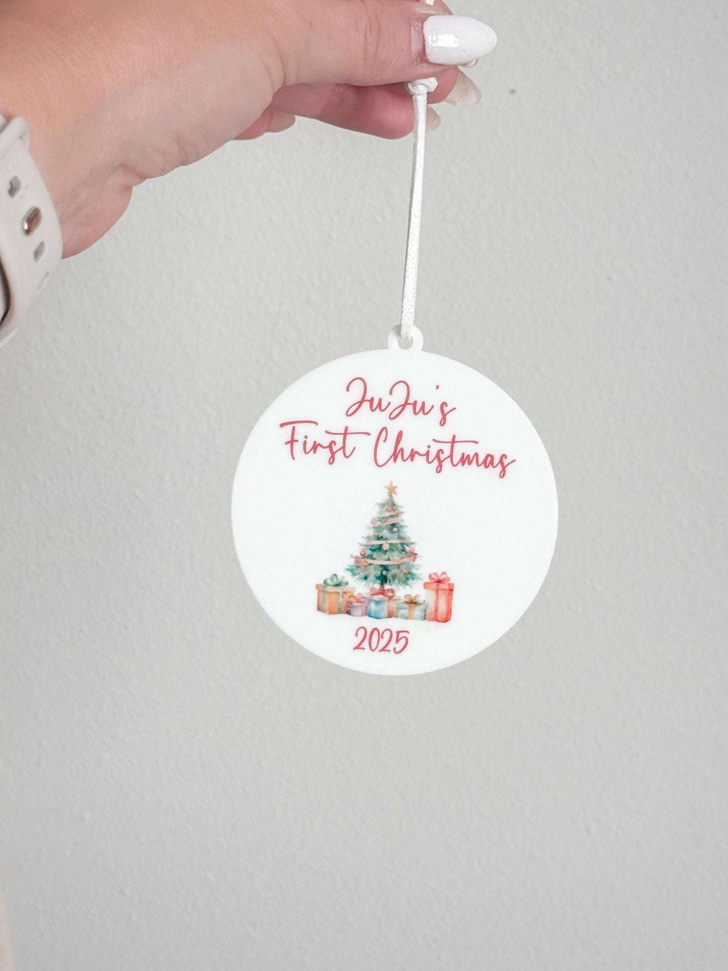 Baby's First Christmas Ornament Gift | Baby’s 1st Ornament | Customizable Acrylic Keepsake