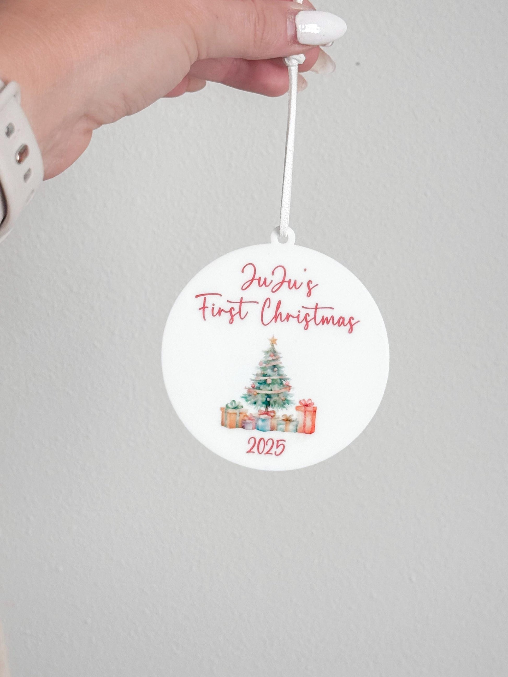 Baby's First Christmas Ornament Gift | Baby’s 1st Ornament | Customizable Acrylic Keepsake