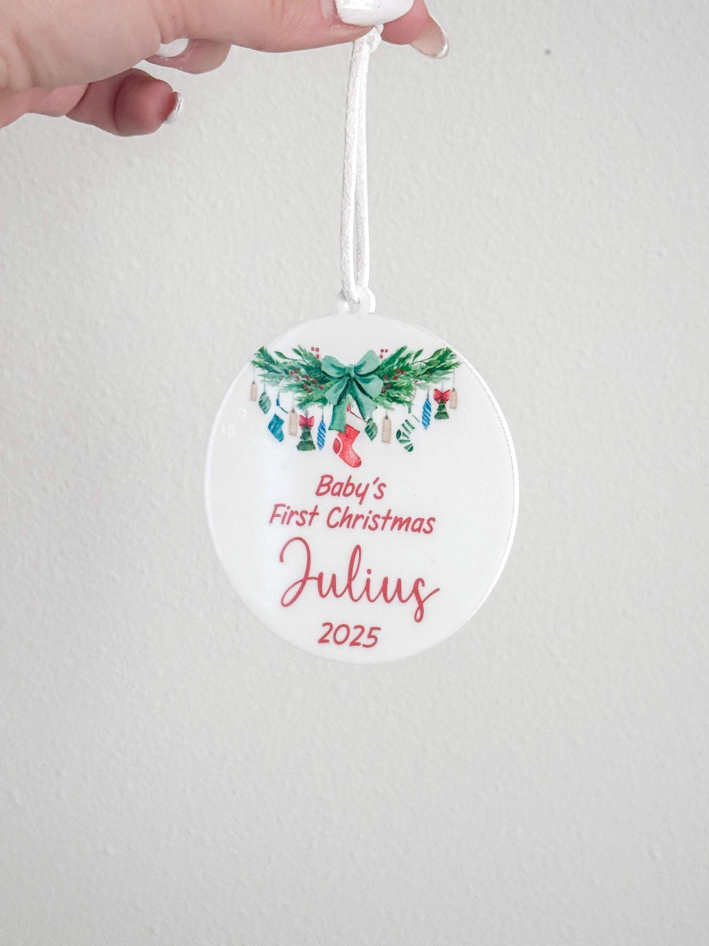 Baby's First Christmas Ornament Gift | Baby’s 1st Ornament | Customizable Acrylic Keepsake