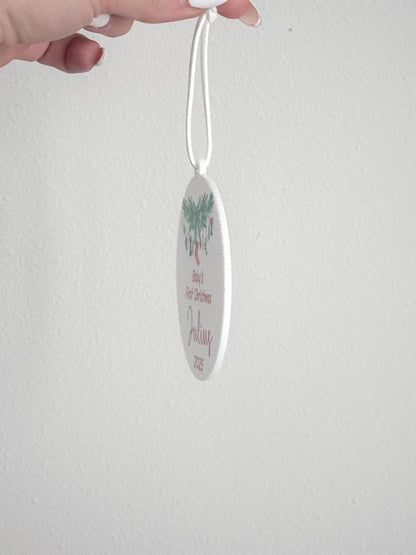 Baby's First Christmas Ornament Gift | Baby’s 1st Ornament | Customizable Acrylic Keepsake