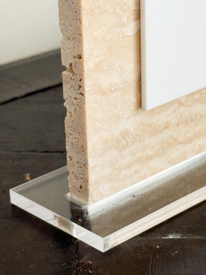 Luxury Travertine Table Numbers | Stone Wedding Table Sign | Modern Reception Decor | Neutral Minimalist Table Number Blocks