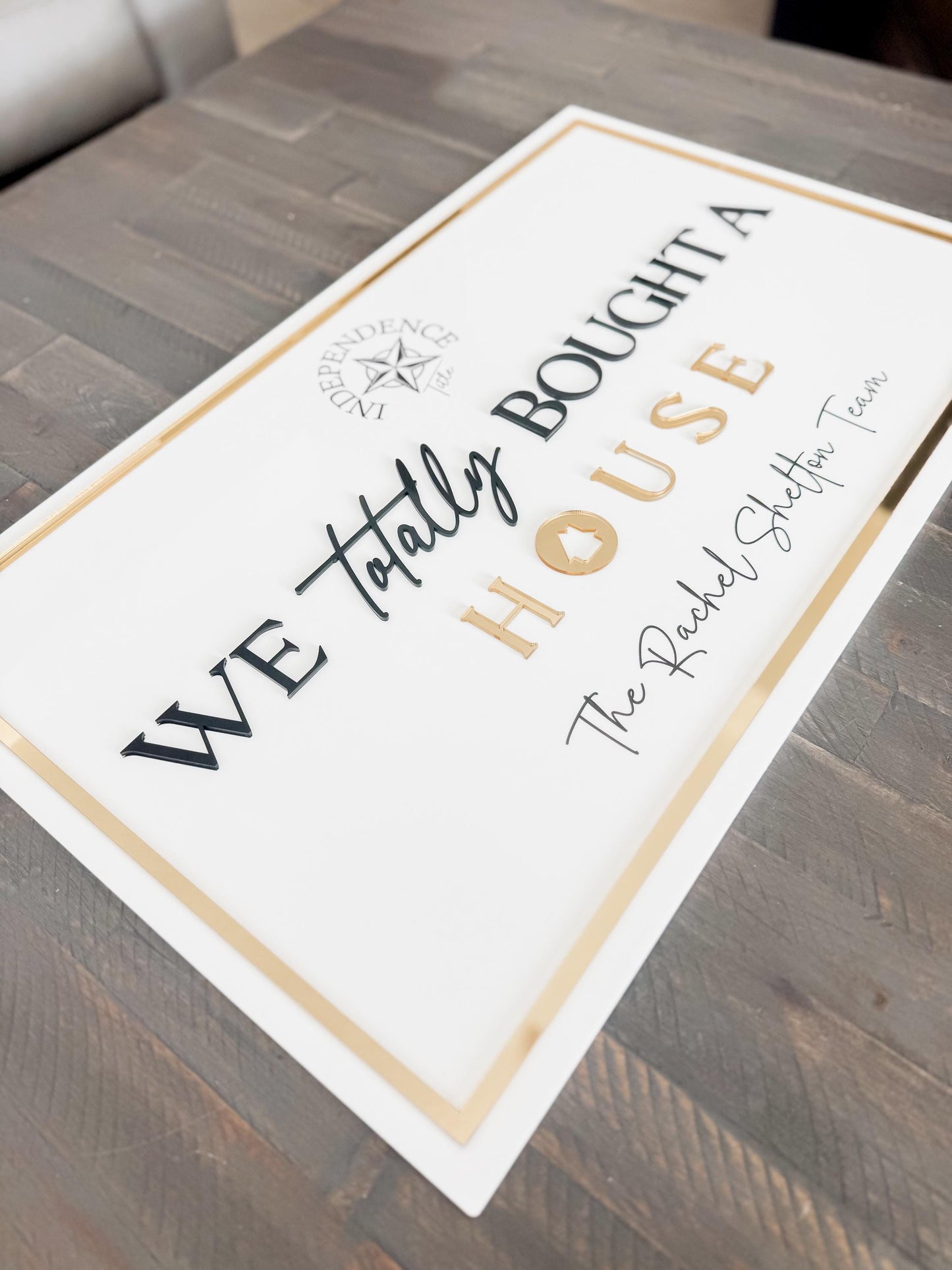 Personalized Realtor Sign with Logo | Say yes to the address | Closing Realty | House Sold Acrylic | Closing Prop | Realtor Gift Sold