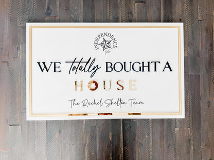 Personalized Realtor Sign with Logo | Say yes to the address | Closing Realty | House Sold Acrylic | Closing Prop | Realtor Gift Sold