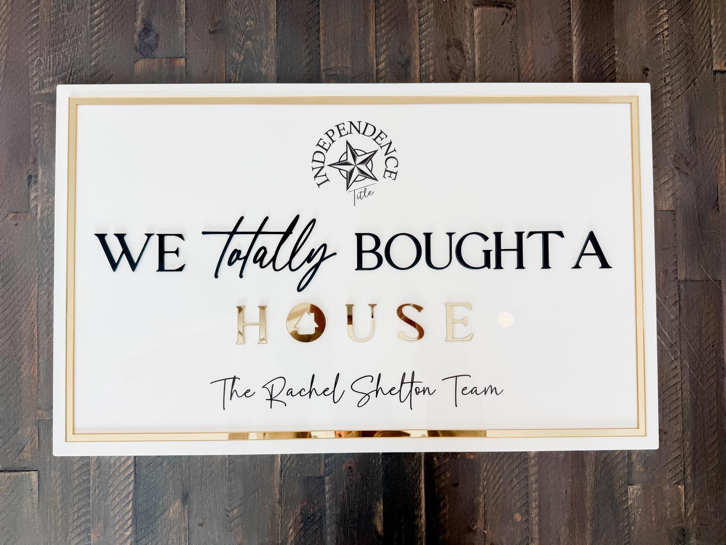 Personalized Realtor Sign with Logo | Say yes to the address | Closing Realty | House Sold Acrylic | Closing Prop | Realtor Gift Sold