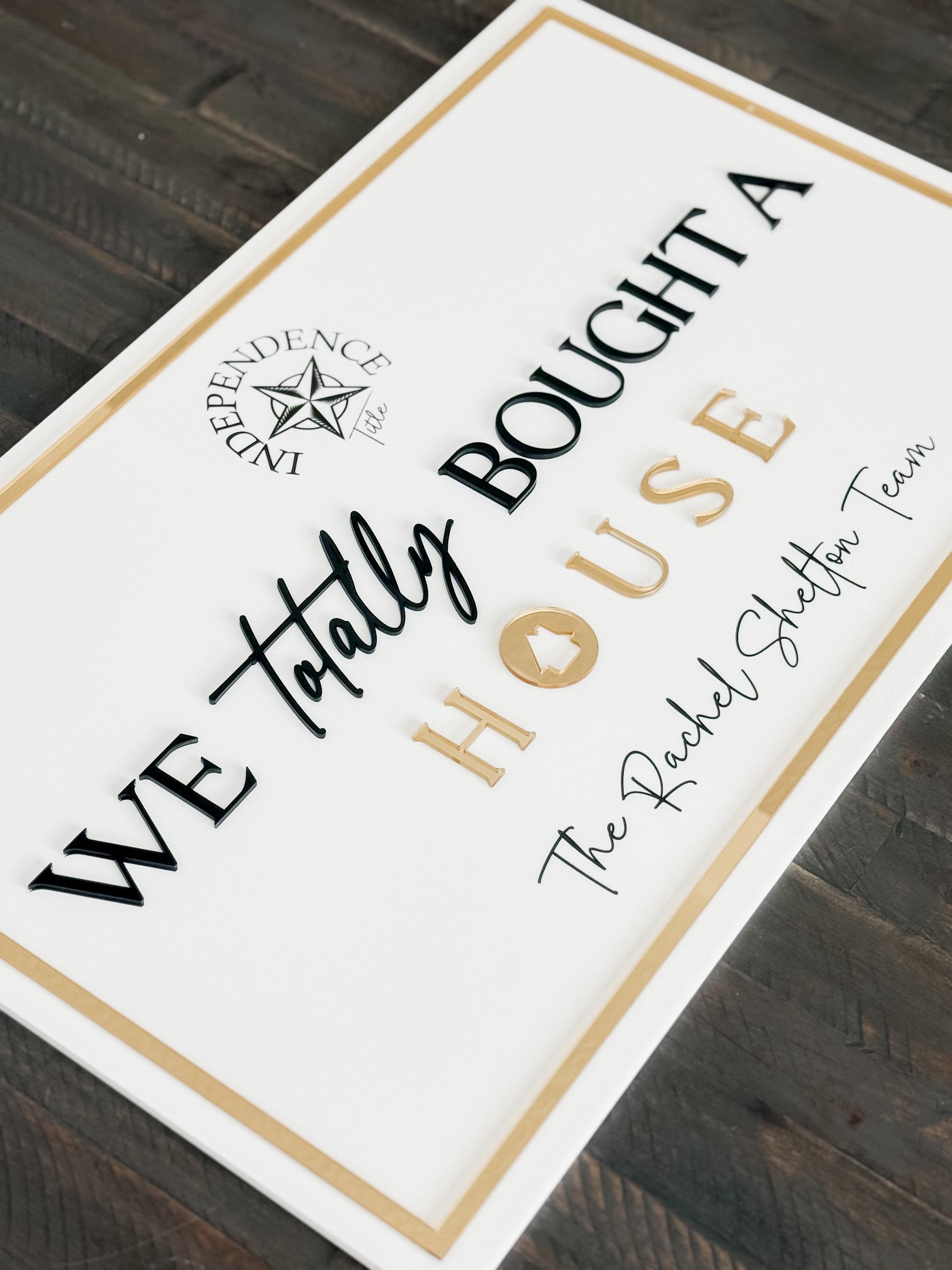 Personalized Realtor Sign with Logo | Say yes to the address | Closing Realty | House Sold Acrylic | Closing Prop | Realtor Gift Sold