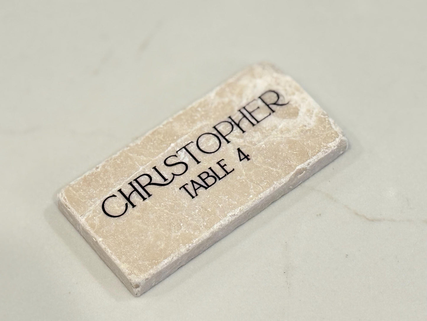 Travertine Stone Place Card