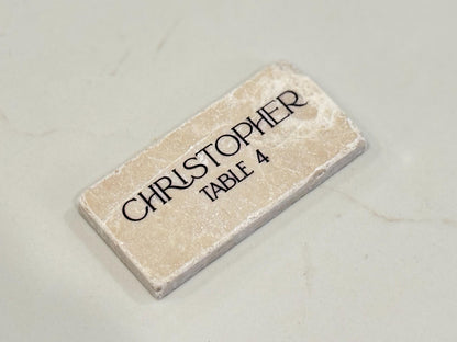 Travertine Stone Place Card
