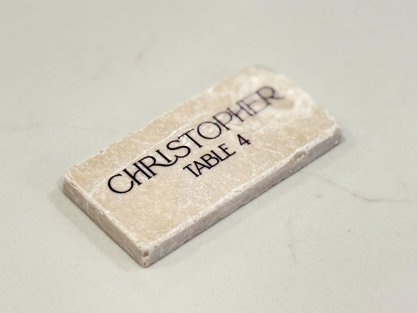 Travertine Stone Place Card