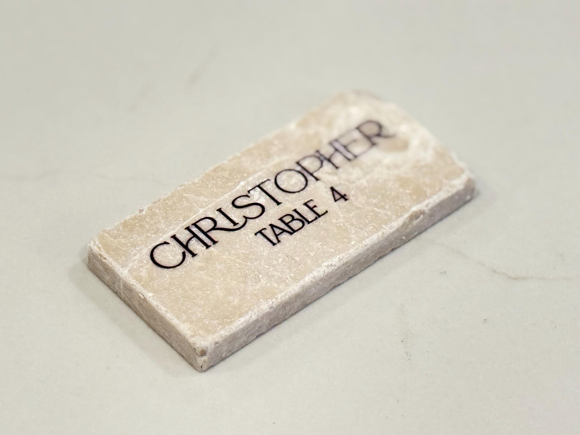 Travertine Stone Place Card