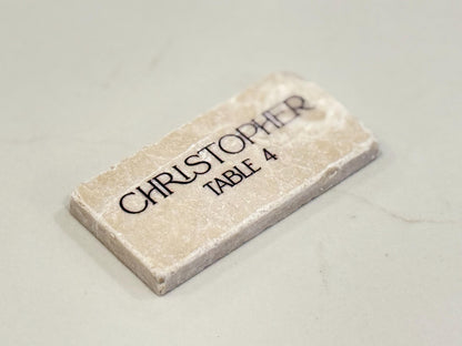 Travertine Stone Place Card
