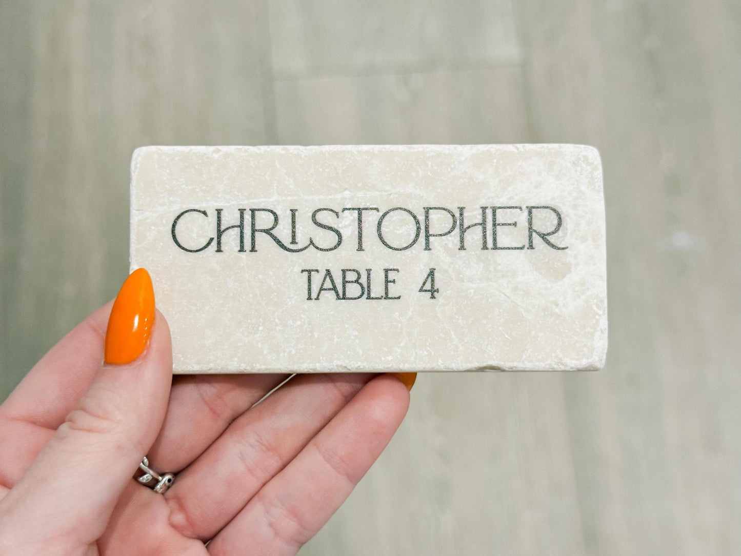 Travertine Stone Place Card