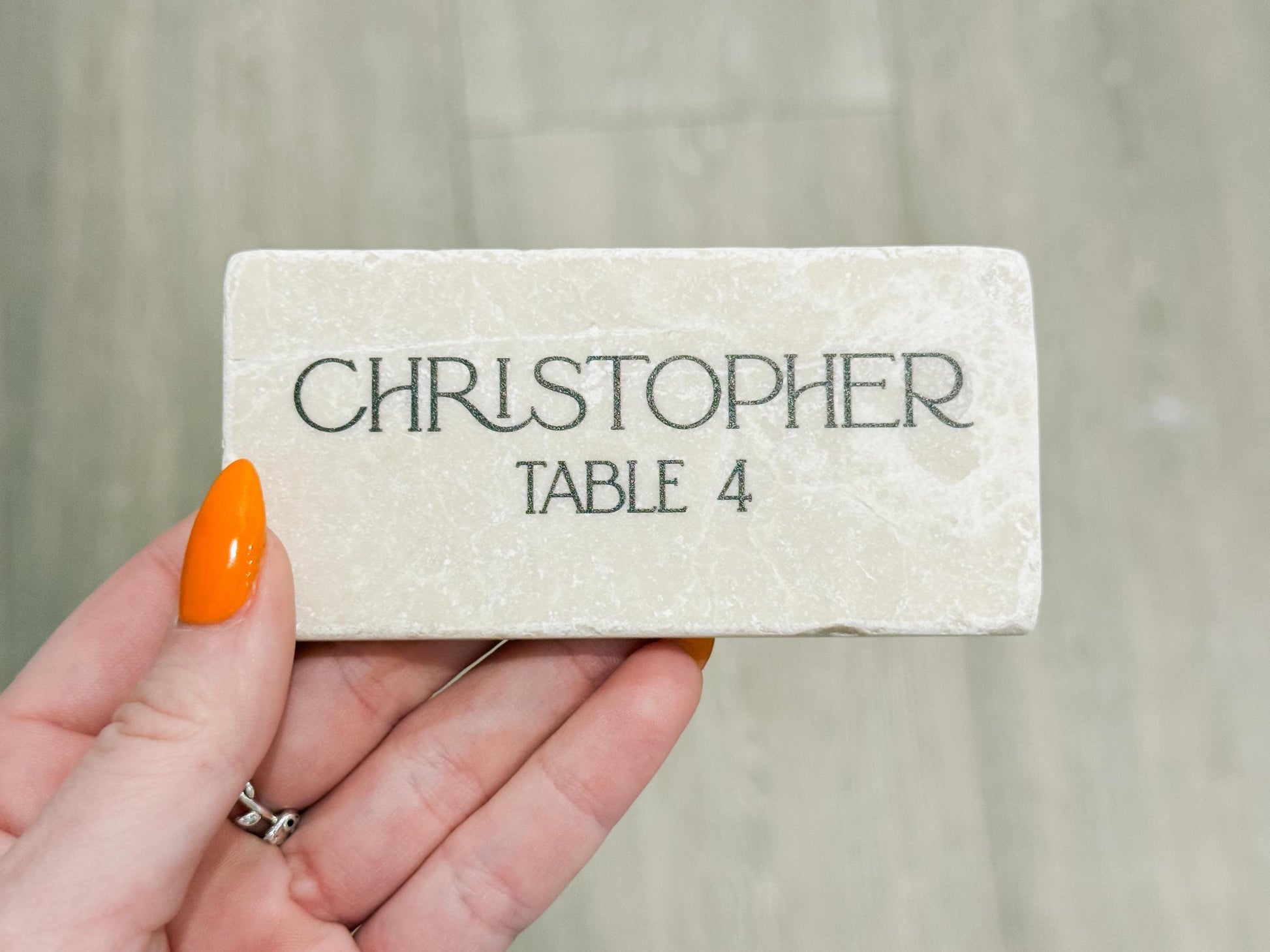 Travertine Stone Place Card