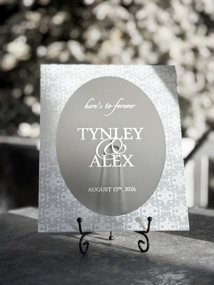 Personalized Wedding Welcome Sign | Acrylic Lace Wedding Sign | Modern Wedding Decor | Custom Couple Name Sign | Engagement Sign